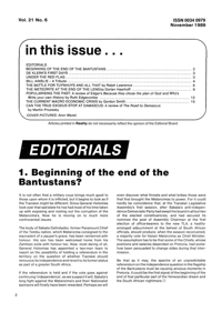 
Editorial: Beginning of the end of the Bantustans?
