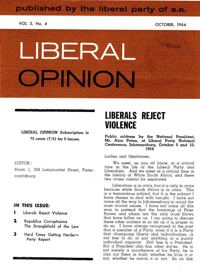 Liberals Reject Violence