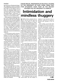 Intimidation and Mindless Thuggery