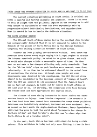 
Facts about the current situation in South Africa and what is to be done
