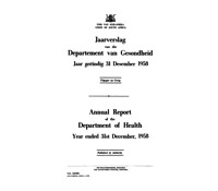 Annual Report of the Department of Health year ended 31st December 1958
