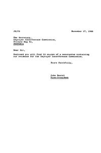 
Draft report for the Commission on the Improper Interference Bill
