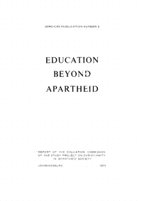 
SPRO-CAS Occasional Publication Number 5: Education beyond apartheid
