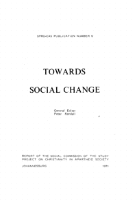 
SPRO-CAS Occasional Publication Number 6: Towards social change
