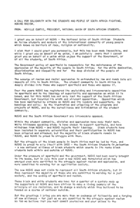 
A call for solidarity with the students and people of South Africa fighting against racism
