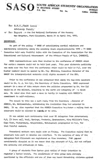 
Report on the 2nd National Conference of the ASSECA, New Brighton, Port Elizabeth, March 31 to April 2, 1972.
