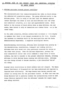 An African view of the present urban and industrial situation in South Africa
