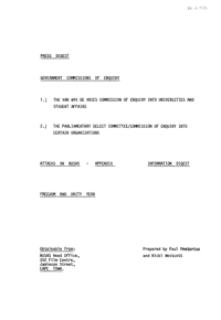 Government Commissions of Enquiry