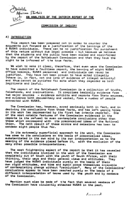 Analysis of the Interim report of the [Schlebusch] Commission of Inquiry 
