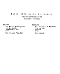 Report on the Black Renaissance Convention held at Hammanskraal, 13-16 December 1974

