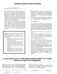 
Understanding Moratorium, South African Council of Churches Task Force, March 1976
