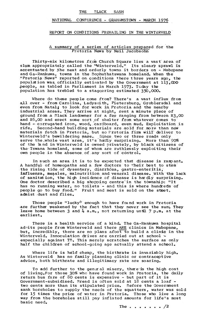 
Report on Conditions Prevailing in the Winterveld- A Summary of a Series of Articles Prepared for the Pretoria News by Neil Jacobsohn Presented at National Conference 1976
