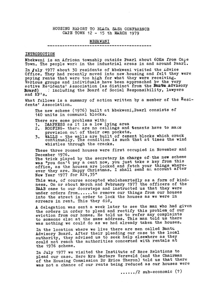 Housing Report to Black Sash Conference 1979