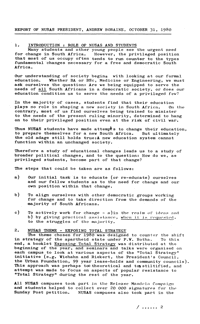 Report of NUSAS President, October 31,1980