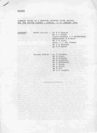 
Summary notes of the meeting between South Africa and the United States: London, 13-14 January 1982
