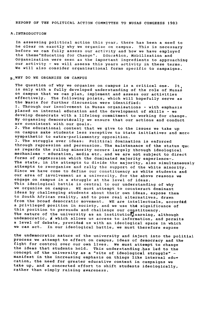 
Report of the political action commitee to NUSAS Congress 1983
