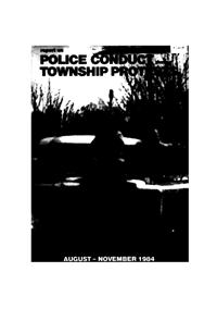 
Report on public conduct during township protests
