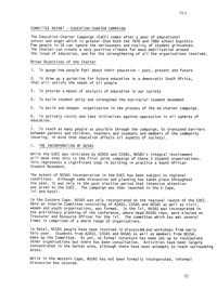 Committee report: Education charter campaign