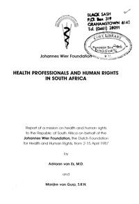 
Health professionals and human rights in South Africa
