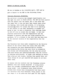 Report of meeting with HM