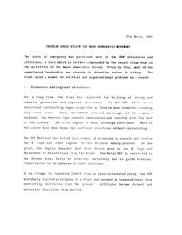 
Problem areas within the Mass Democratic Movement
