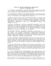 
Report on ANC/UDF delegations consultation, Harare, 3 - 4 December 1988
