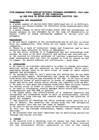 
Five Freedoms Forum - African National Congress, July 1989: Report of the Commission on the role of extra-Parliamentary politics (B2)
