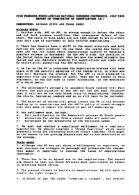
Five Freedoms Forum - African National Congress Conference, July 1989: Report of Commission on Negotiations (A1)

