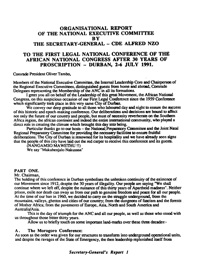 
Organisational Report of the National Executive Committee
