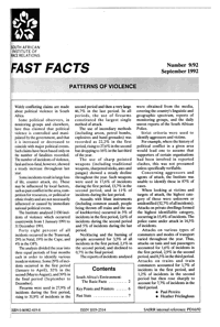 South African Institute of Race Relations: patterns of violence
