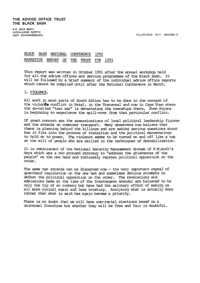 
Narrative Report of the Trust for 1991: Report Presented at the Black Sash National Conference 1992
