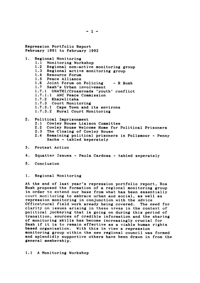 
Repression Portfolio  Report 1991 to 1992: Report Presented at the Black Sash National Conference 1992
