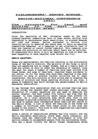 
The struggle for land and housing in the East London Metropolitan Area: Report presented at the Black Sash National Conference 1993
