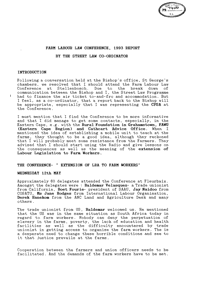 Farm labour law conference, 1993 report