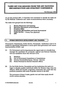 Tasks set for regions from the ANC National Reconstruction and Strategy Conference

