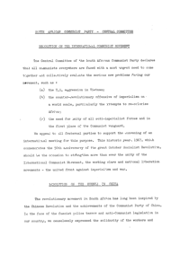 Resolution on the International Communist Movement
