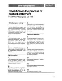 Resolution on the process of political settlement
