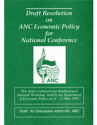 Draft Resolution on ANC Economic Policy for National Conference
