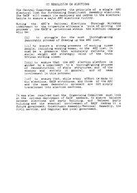CC Resolution on Elections