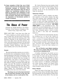 The Abuse of Power