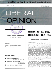 Opening of National Conference, July 1966