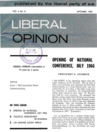 Liberal Opinion Vol. 4 No. 6 Sep 1966