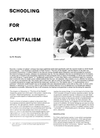 Schooling for Capitalism