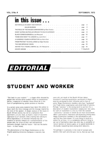 Editorial: Student and Worker