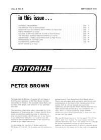 Editorial: Peter Brown