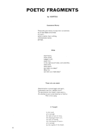 Poetic Fragments
