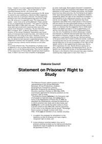 Statement on Prisoners Right to Study