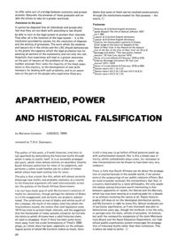 
Apartheid, Power and Historical Falsification
