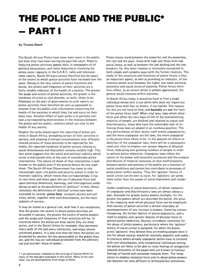 The Police and the Public - Part 1