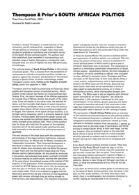 Thompson and Priors South African Politics